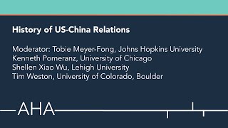 AHA Congressional Briefing: History of US-China Relations