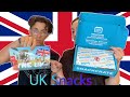 AMERICANS TRYING SNACKS FROM THE UK+GIVEAWAY|SnackCrate Unboxing