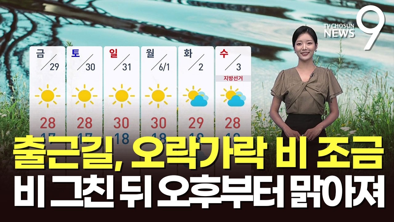 [날씨] 출근길, 오락가락 비 조금…비 그친 뒤 오후부터 맑아져 [뉴스9]