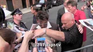 Johnny Depp signing and taking Pictures with Thousands of fans in NYC