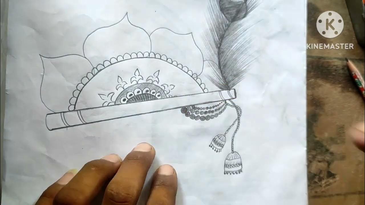 how to drawing Murali ki art sketch Krishna Murali kaise banaen pencil