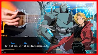 Fullmetal Alchemist: Brotherhood ED - LET IT OUT | Acoustic Guitar Lesson Cover [Tutorial + TAB]
