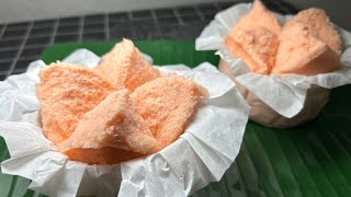 粉红古早味传统蒸鸡蛋糕 | 零失败食谱 美美的开花 | Pink Traditional Chinese Steamed Cake Recipe