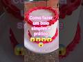 como fazer uma decoração simples e prática cor vermelho com branco #bolo #rotinadiária