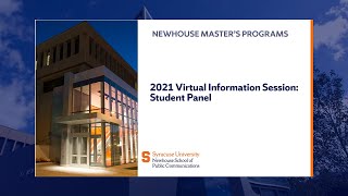 2021 Newhouse Master's Virtual Session - Student Panel