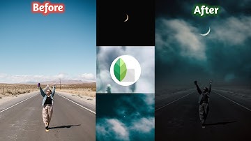 Day To Night Photo Manipulation in Snapseed App Tutorial | Cloudy Night Sky Photo Editing Tutorial