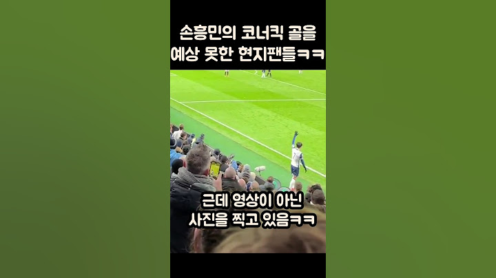 손흥민 코너킥 골을 전혀 예상 못한 현지팬들과 손흥민 반응ㅋㅋㅋ