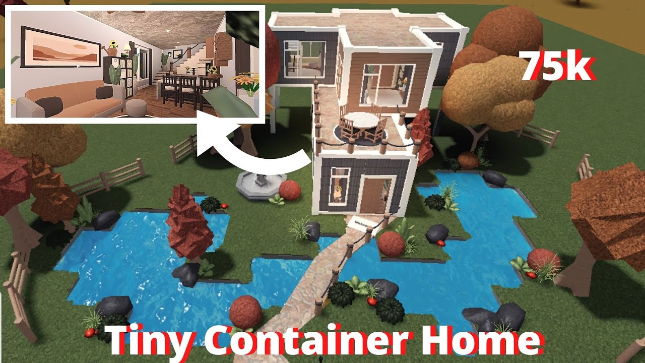 Container Tiny Home 75k - Roblox Bloxburg Speed Build - YouTube