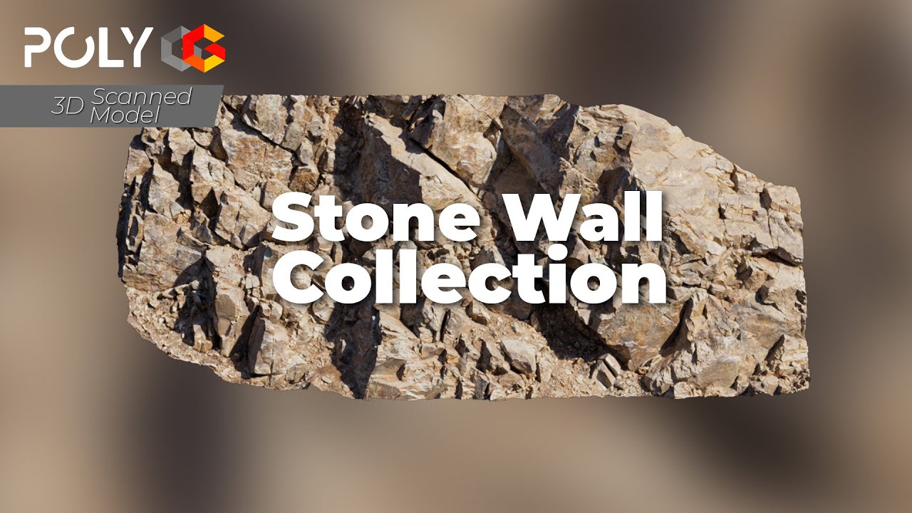 3D Scanned Stone Wall Collection | Realistic PBR Textures | Scene-Ready for Maya, Blender, Unreal