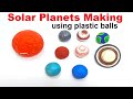 solar planets making(3d) for science project exhibition using plastic balls - diy - craftpiller