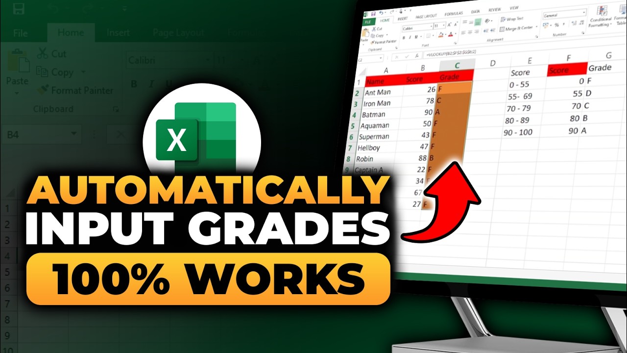 How To Automatically Input Grades in Excel (𝟮𝟬𝟮𝟲) | 100% WORKS | NO ...