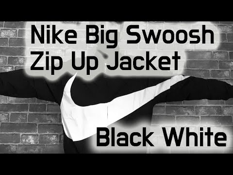 NIKE HBR STMT WOVEN JACKET Black review/nike big swoosh jacket unboxing