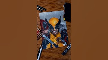 Drawing Deapool and wolverine #shorts #deadpool #wolverine #dogpool #mcu