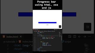 Progress bar animation using html, css and js #webdevelopment #javascript #html #css #viralshorts