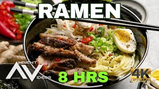 RAMEN 🍜8 Hours footage of Ramen and its preparation background Ambient Video