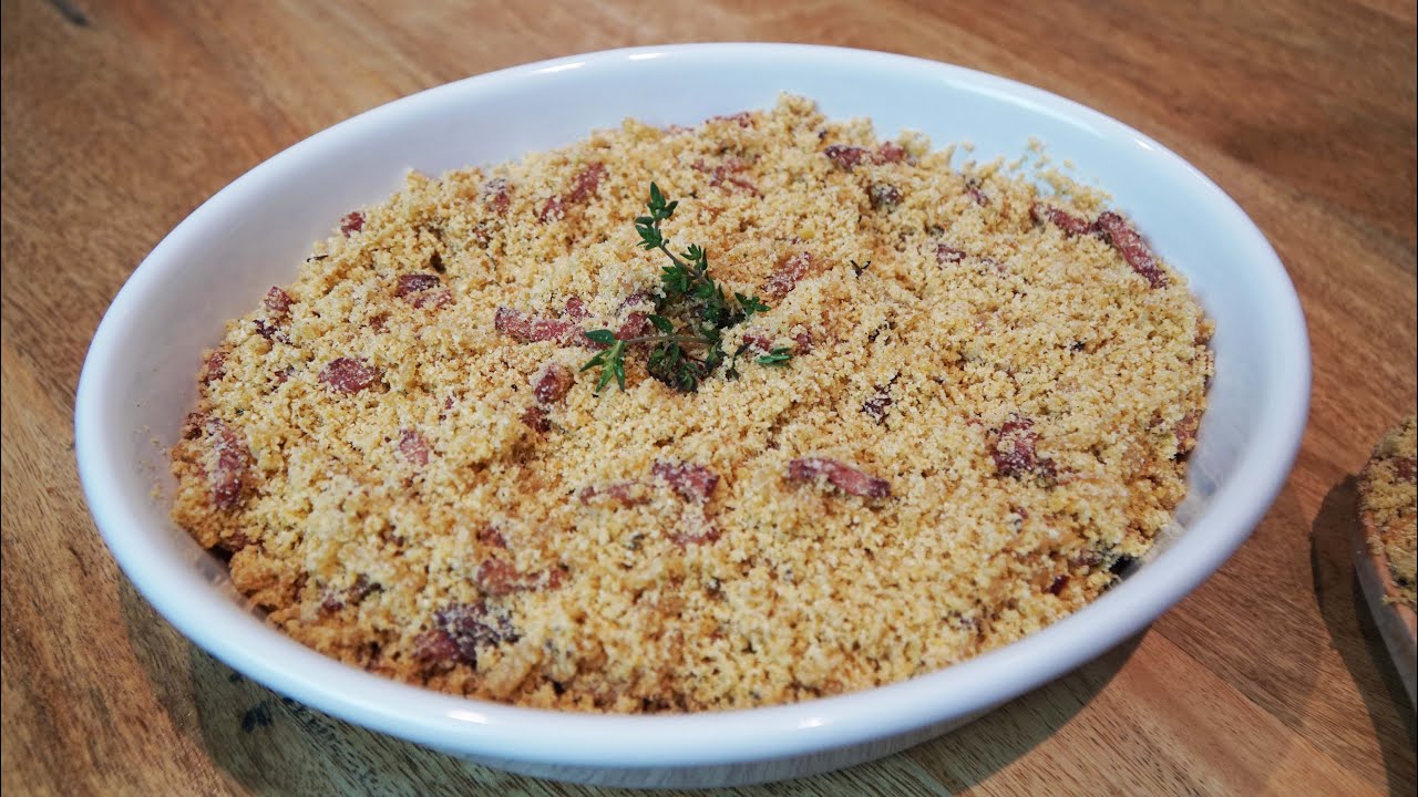 FAROFA DE BACON E CEBOLA DOURADA E CROCANTE | Rápida e SENSACIONAL