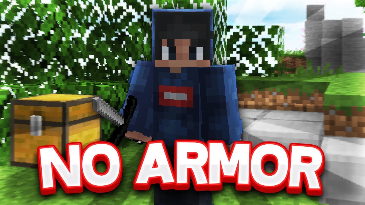 The No Armor Challenge in Hypixel Skywars...