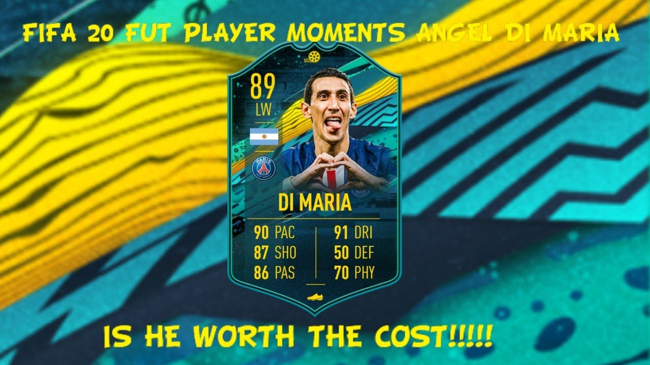 FIFA 20 FUT PLAYER MOMENTS ANGEL DI MARIA IS HE WORTH THE COST + GAMEPLAY + REVIEW & PACK OPENING!!!