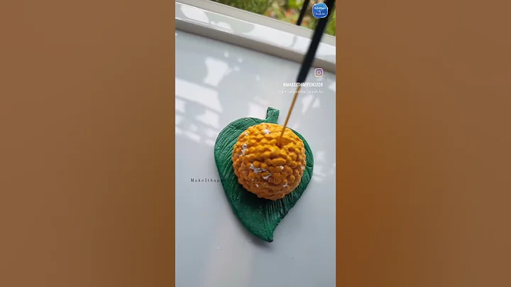 Ladoo agarbatti holder! #diy #ganeshchaturthi #handmade #clay #art #craft #festival #artist #bappa