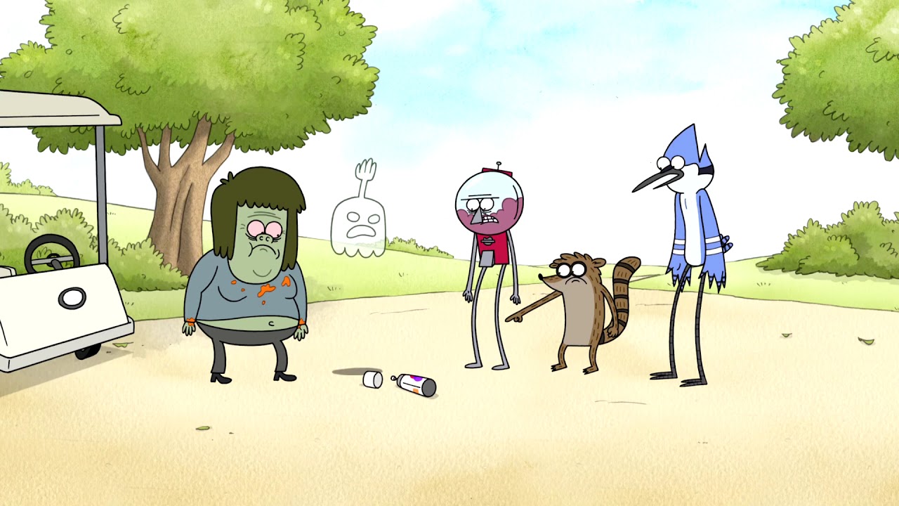 Regular Show - Mordecai And Rigby Get Muscle Man Fired For Graffiti Sprayin...