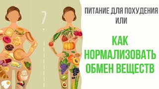 Питание для похудения, или как нормализовать обмен веществ ч 1 Питание для похудения, или как нормализовать обмен веществ ч 1