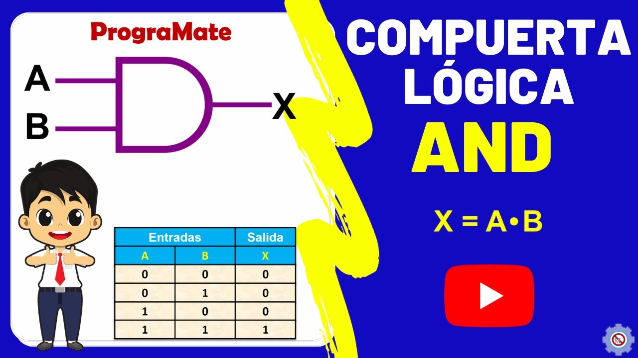 Tropezón Sandalias Quejar ✓ Compuerta lógica AND - Tabla de Verdad, Función Booleana y Simulación |  Electrónica Digital - YouTube