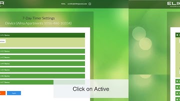 7 Day Timer Settings  - Elika Cloud