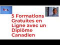 5 Formations Gratuites en ligne au  Canada  🇨🇦@AllianceMEducation