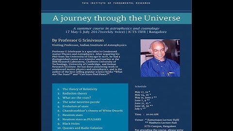 Supernovae and Neutron Stars (Lecture - 06) by G Srinivasan