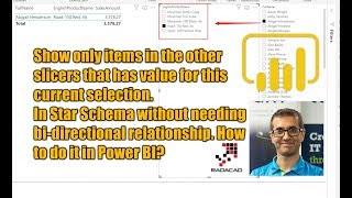 power bi one slicer to filter other slicers based on items that has value only without bi direction