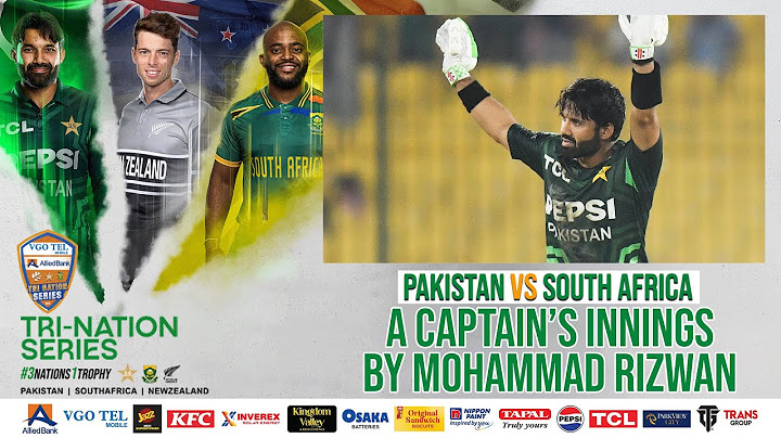 A Captain's Innings 💯 By Mohammad Rizwan | Pakistan vs South Africa | 3rd ODI | Tri-Nation Series