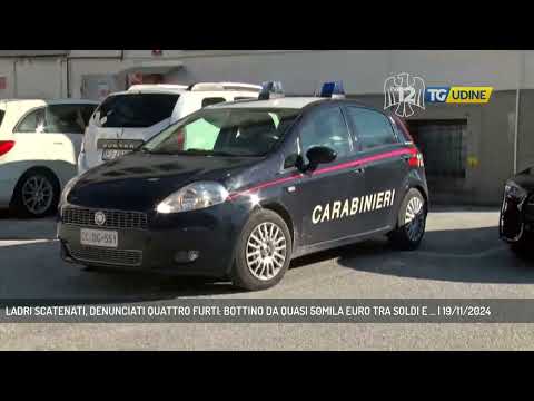 LADRI SCATENATI, DENUNCIATI QUATTRO FURTI: BOTTINO DA QUASI 50MILA EURO TRA SOLDI E ... | 19/11/2024