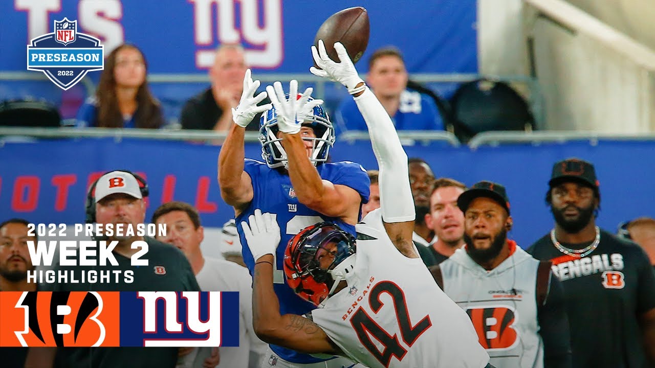 Cincinnati Bengals vs. New York Giants Highlights | 2022 Preseason Week 2