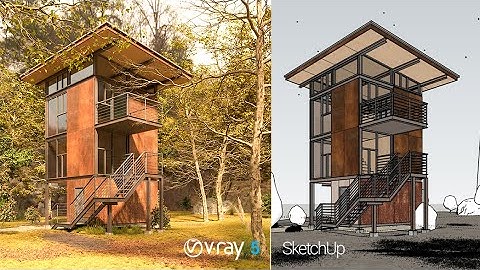 Vray for Sketchup | Exterior Visualization 08 Part-2 | Cabin Shelter