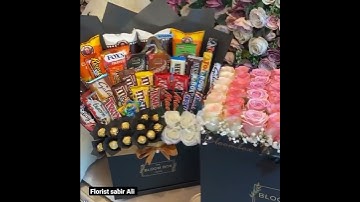 Thumbnail of fresh flowers Rose box basket decor artificial flowers chocolate florist sabir Ali the bloom box co