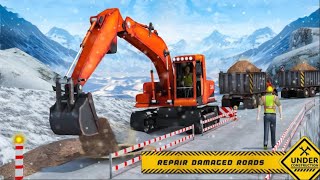 snow offroad construction game Snow Offroad Construction Excavator - Best Android ios Gameplay screenshot 5