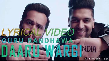 Guru Randhawa : Daaru Wargi | Official Lyrical Video | CHEAT INDIA