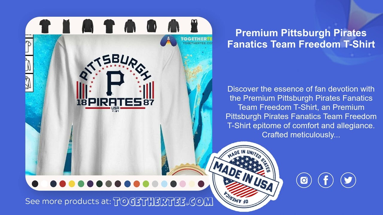 Premium Pittsburgh Pirates Fanatics Team Freedom T-Shirt