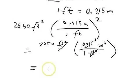 Unit Conversion: 2050 square feet to square meters