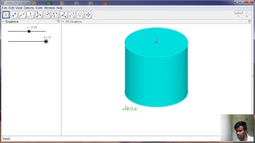 Deamo video of volume of cylindear using Geo-Gebra  by Ramesh Jaiswal