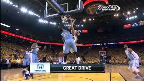 Andrew Bogut Posterizes JaVale McGee