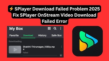 ⚡ SPlayer Download Mislukt Probleem 2025 | Herstel SPlayer OnStream Video Download Mislukt Fout