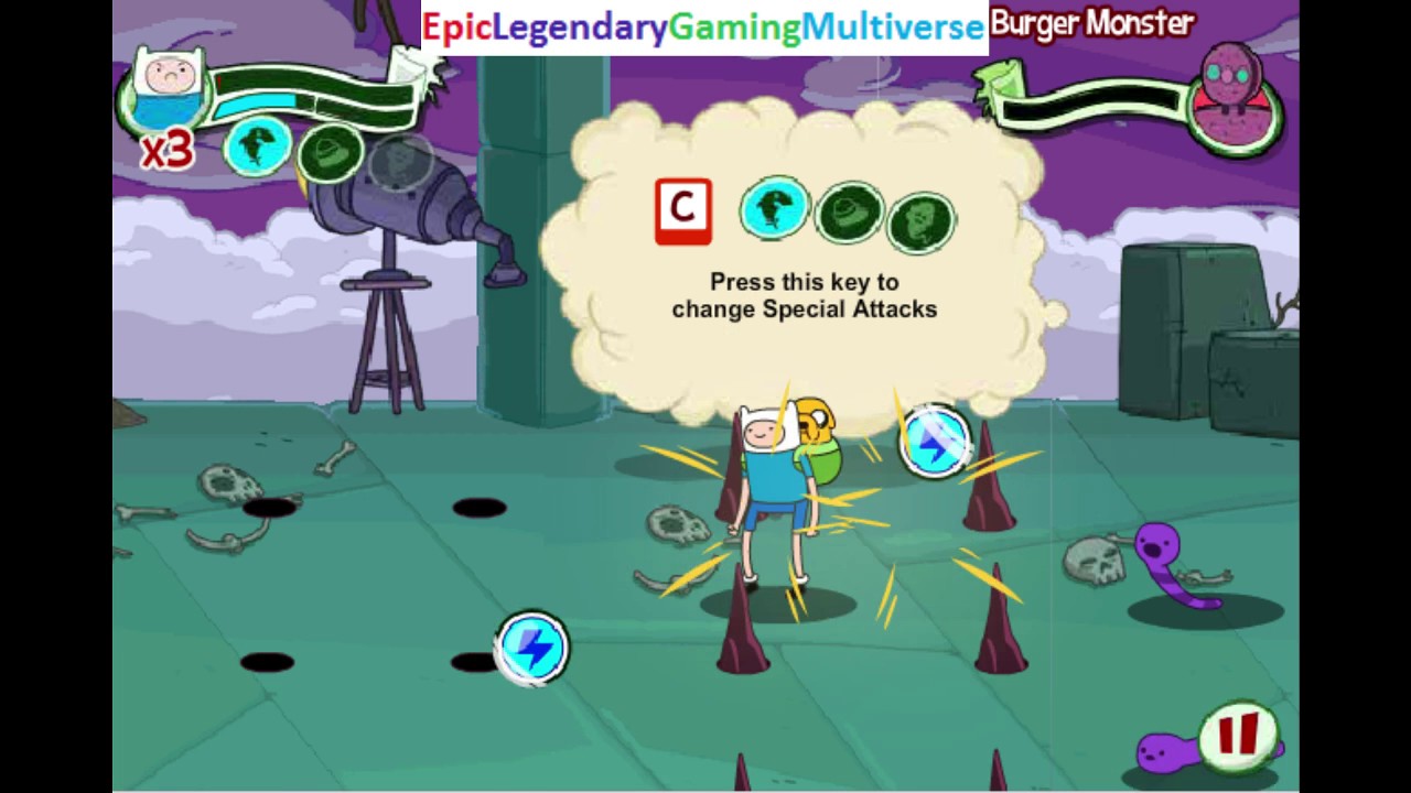 Adventure Time Break The Worm Dad's Dungeon Level WalkThrough Gameplay Part #2