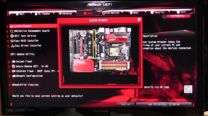 Découvrez le BIOS UEFI de la carte mère Asrock Fatality Z97 Killer