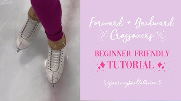 BEGINNER FORWARD + BACKWARD CROSSOVER TUTORIAL (journeybacktotheice) #adultsskatetoo