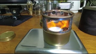 アルコールストーブ 五徳 ＆ 固形燃料 ゴトク 作りました DIY Alcohol Stove stand