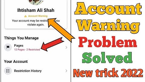 Facebook Account Warning Problem Solved || Your account may be restricted if you violate again