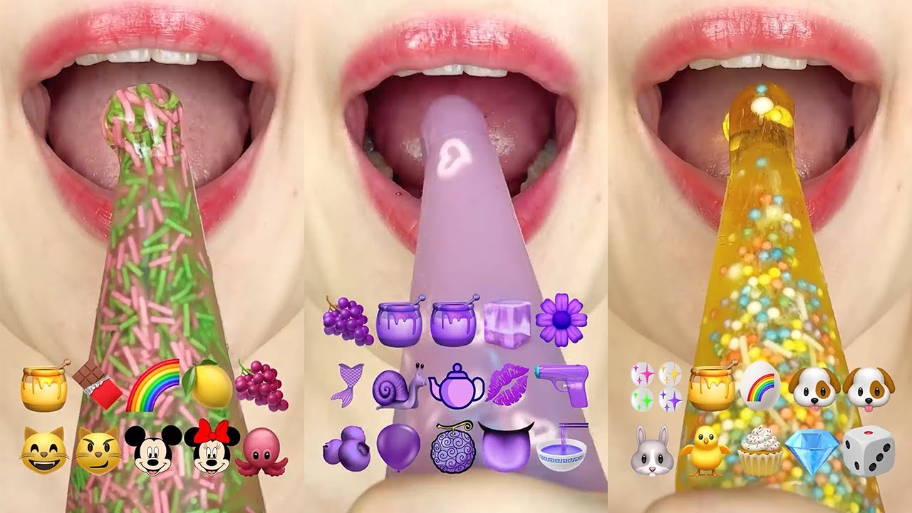 asmr DANGBEE HONEY COLLECTION 꿀 이모지 먹방 모음집 MUKBANG eating sounds