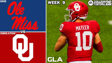 Oklahoma vs. Ole Miss | Week 9 Simulation | CFB 26 PS5 Gameplay