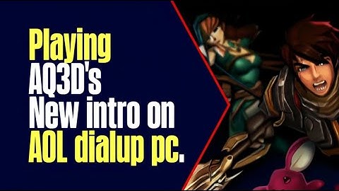 Sneak peak of the new AQ3D intro played on an old school AOL connection!